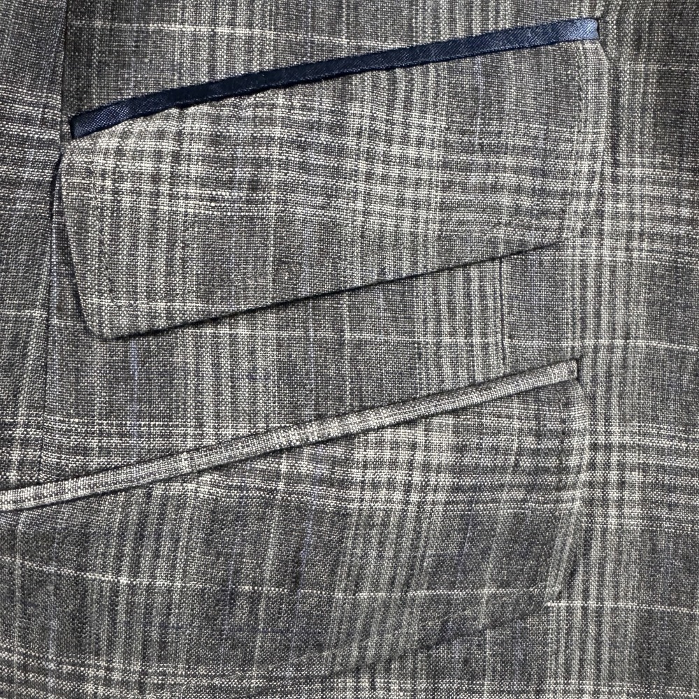 Ted Baker London‎ Endurance Linen Sport Coat Men's 44R Gray Plaid Jeff SPJ Lined - Picture 6 of 9